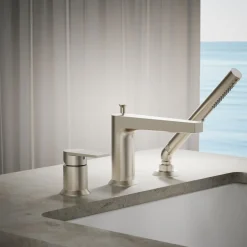 Deck-mount bath faucet with handshower^Kohler New