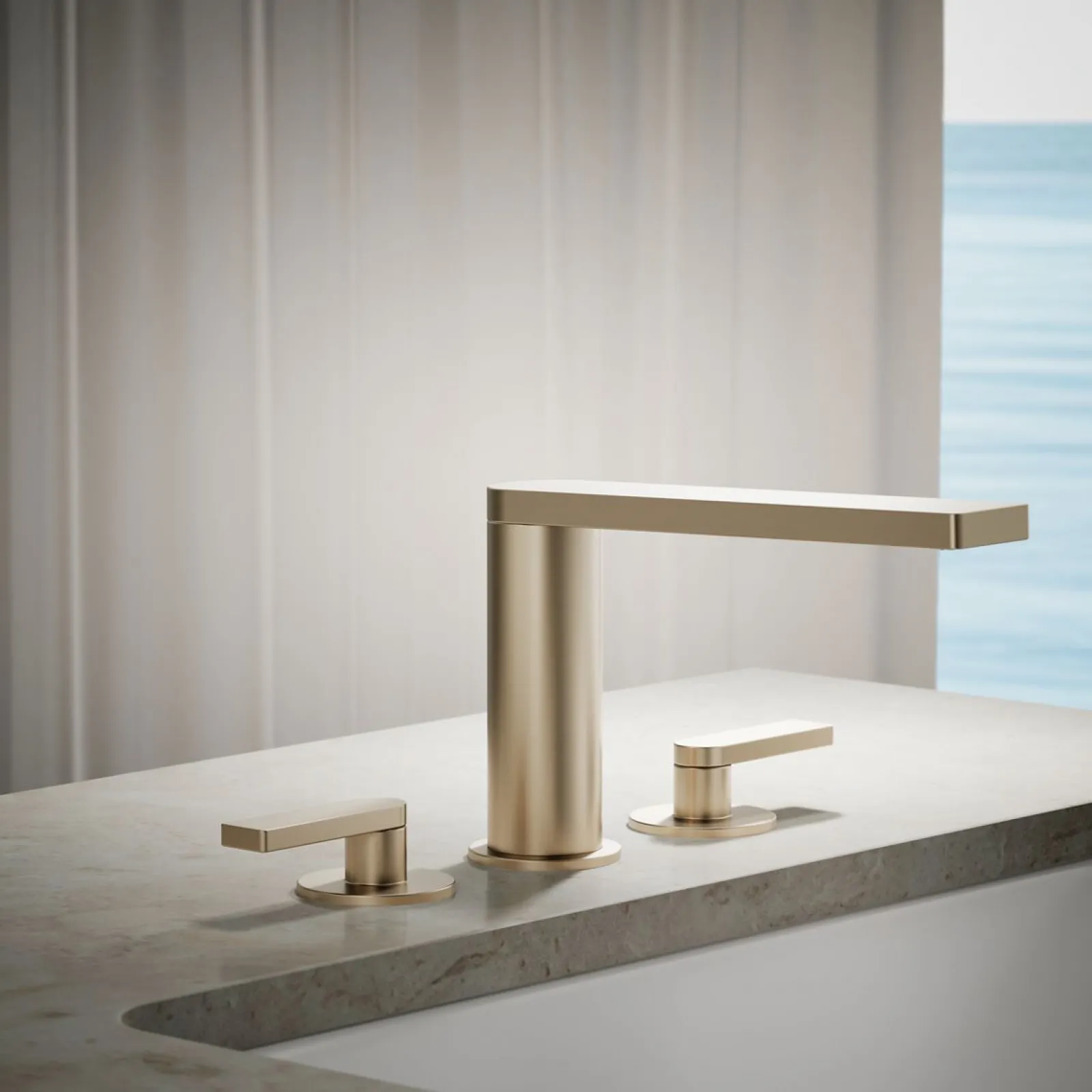 Deck-mount bath faucet with lever handles^Kohler Discount