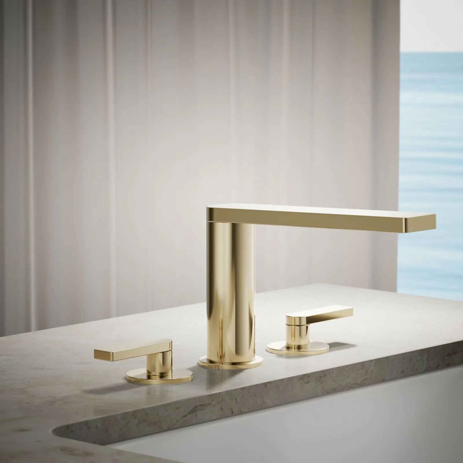 Deck-mount bath faucet with lever handles^Kohler Discount