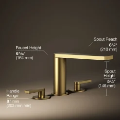 Deck-mount bath faucet with lever handles^Kohler Discount