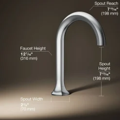 Deck-mount bath spout with Cane design^Kohler