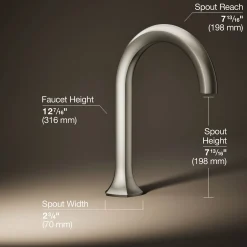 Deck-mount bath spout with Cane design^Kohler