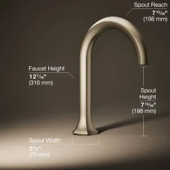 Deck-mount bath spout with Cane design^Kohler
