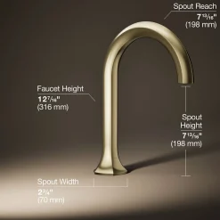 Deck-mount bath spout with Cane design^Kohler