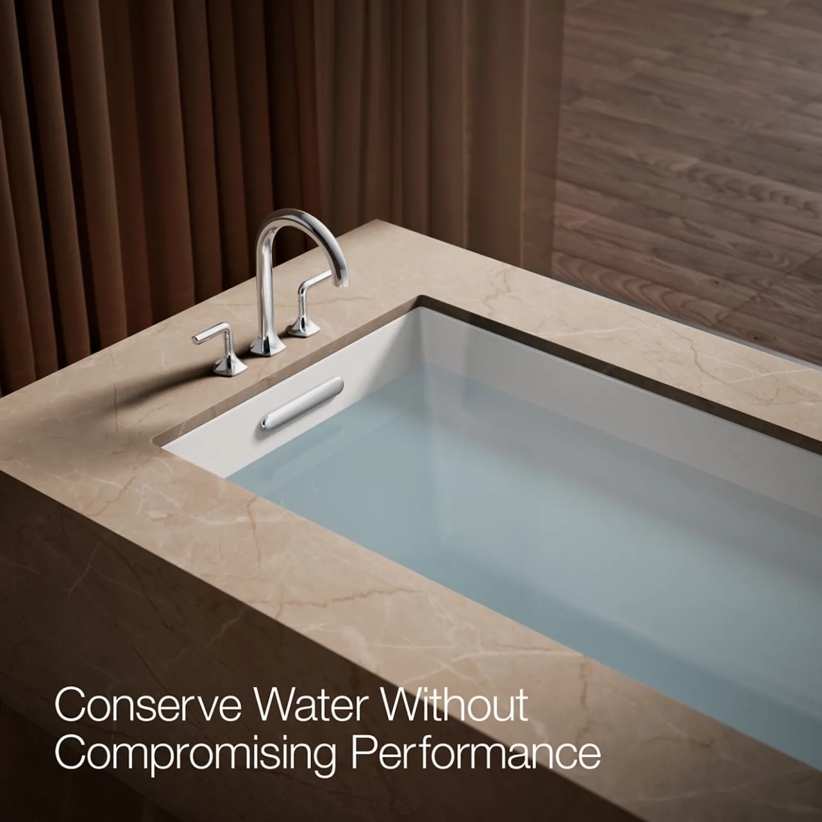 Deck-mount bath spout with Cane design^Kohler