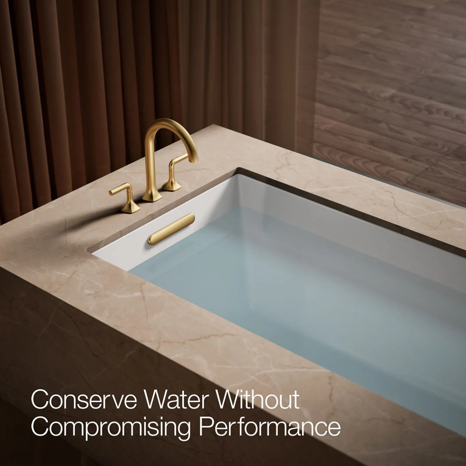 Deck-mount bath spout with Cane design^Kohler