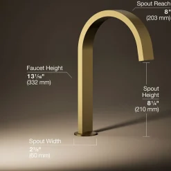 Deck-mount bath spout with Ribbon design^Kohler