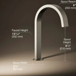 Deck-mount bath spout with Ribbon design^Kohler