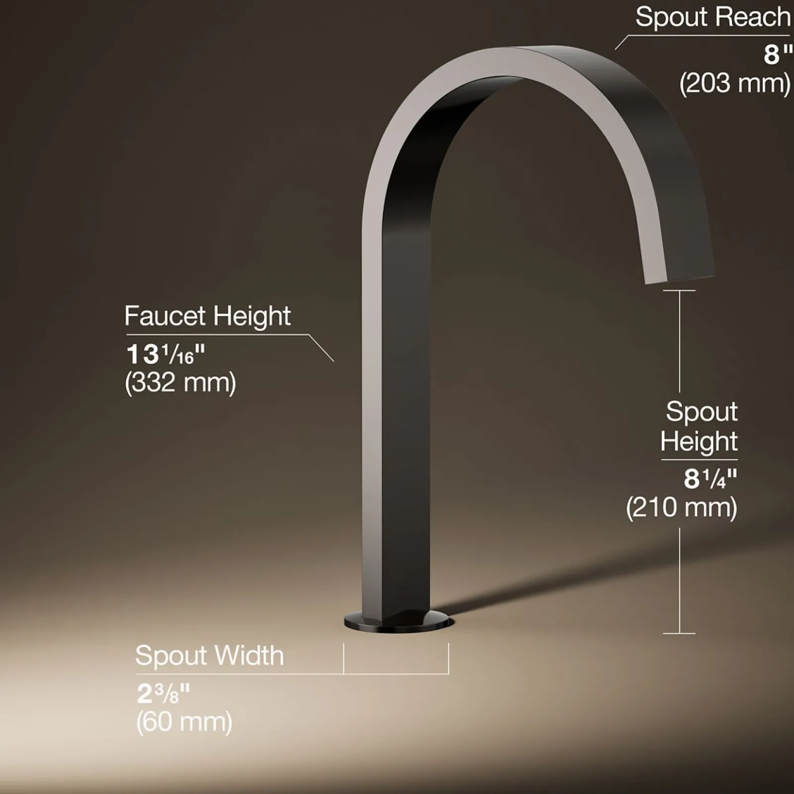 Deck-mount bath spout with Ribbon design^Kohler