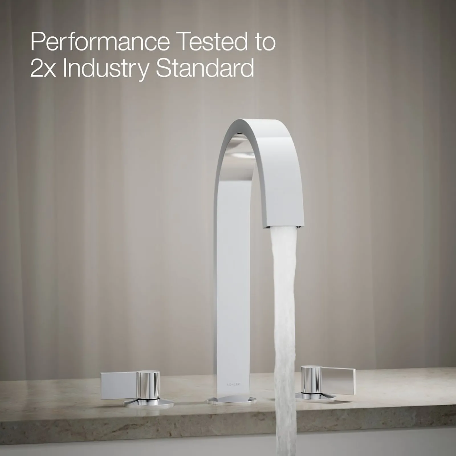 Deck-mount bath spout with Ribbon design^Kohler
