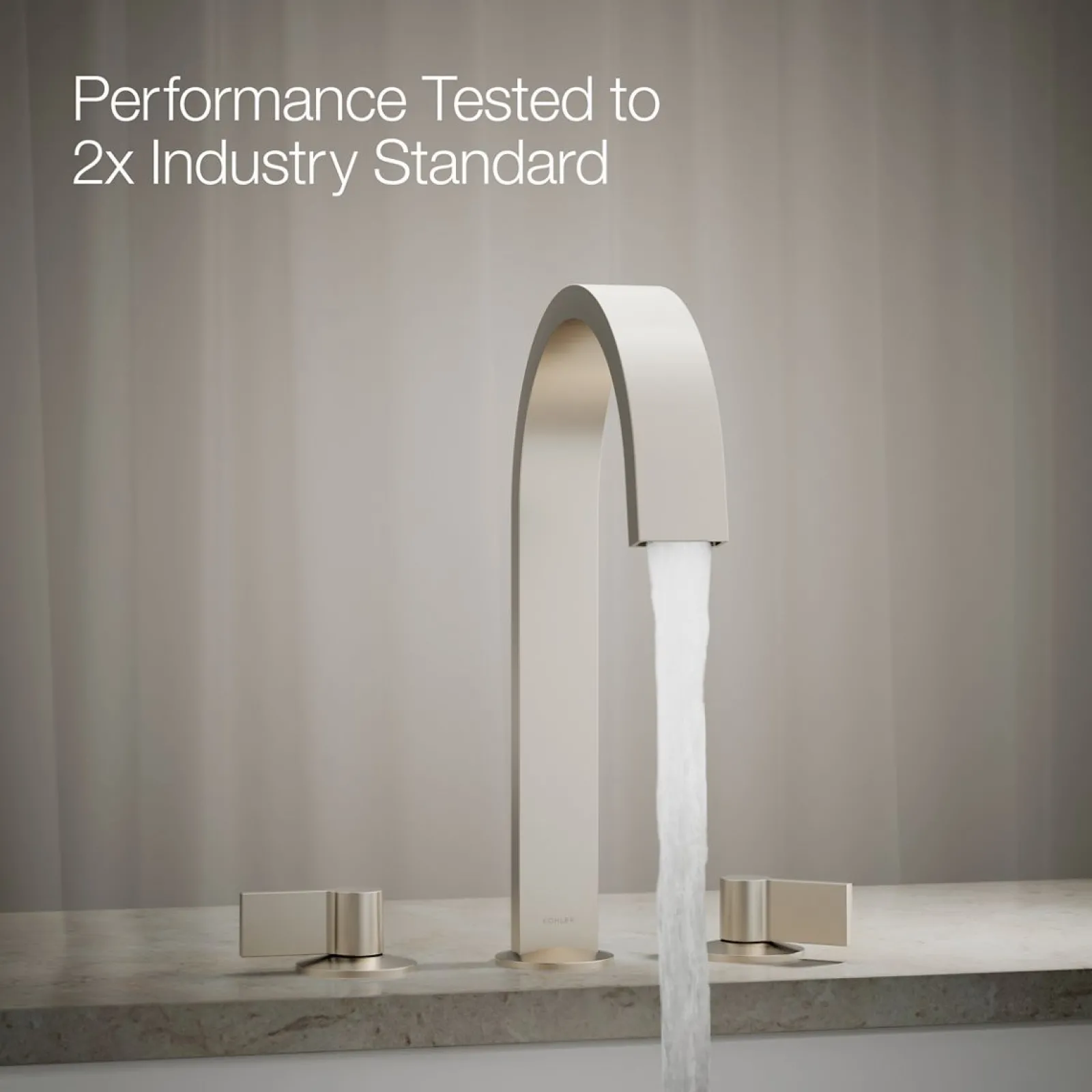 Deck-mount bath spout with Ribbon design^Kohler
