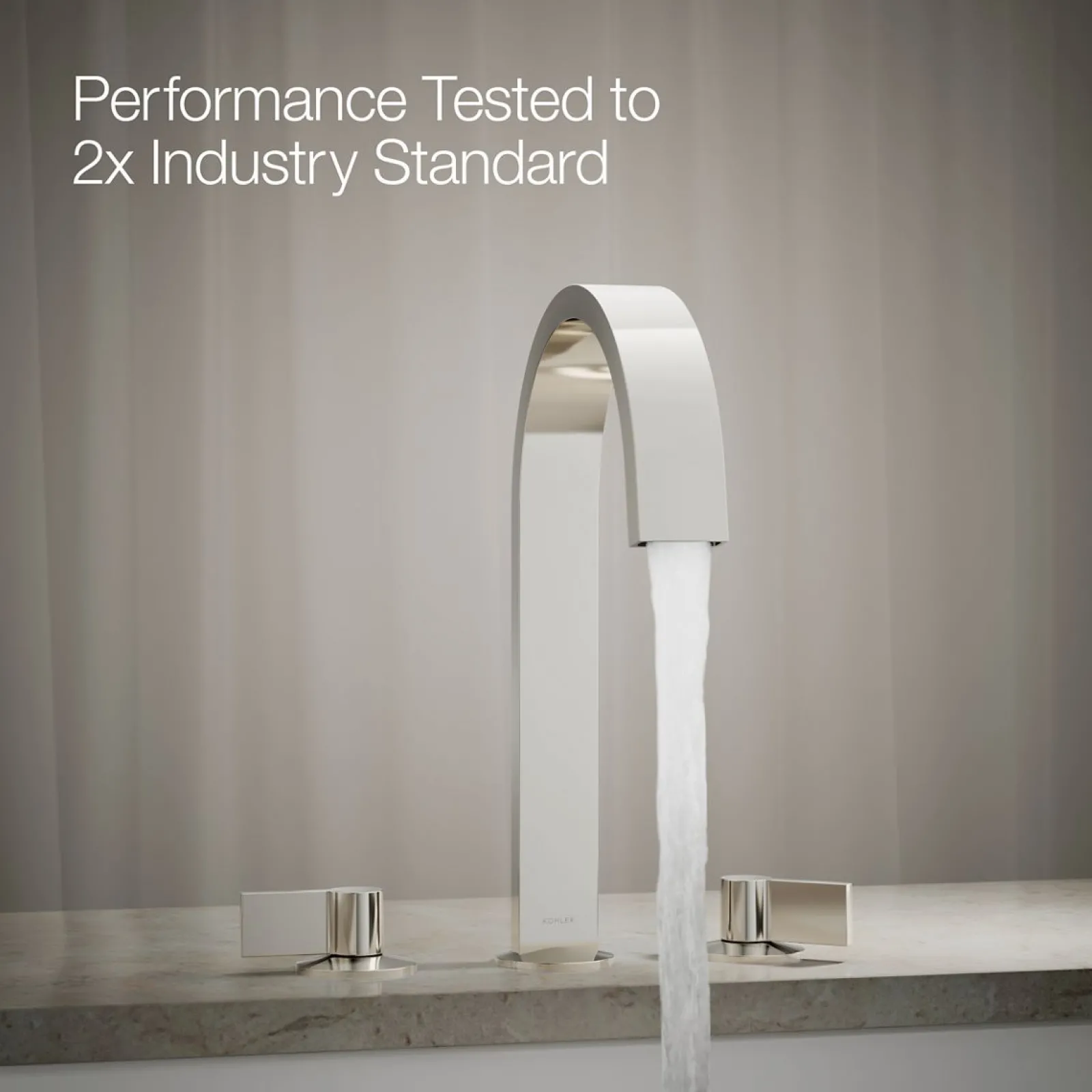 Deck-mount bath spout with Ribbon design^Kohler