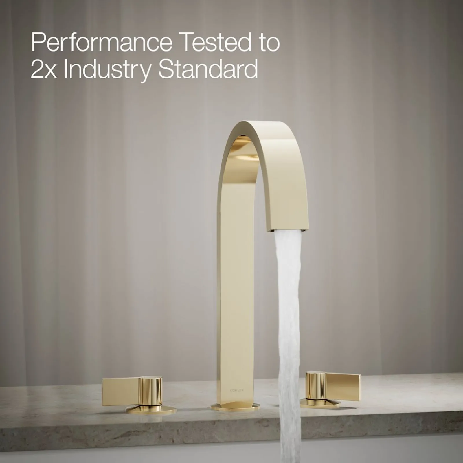 Deck-mount bath spout with Ribbon design^Kohler