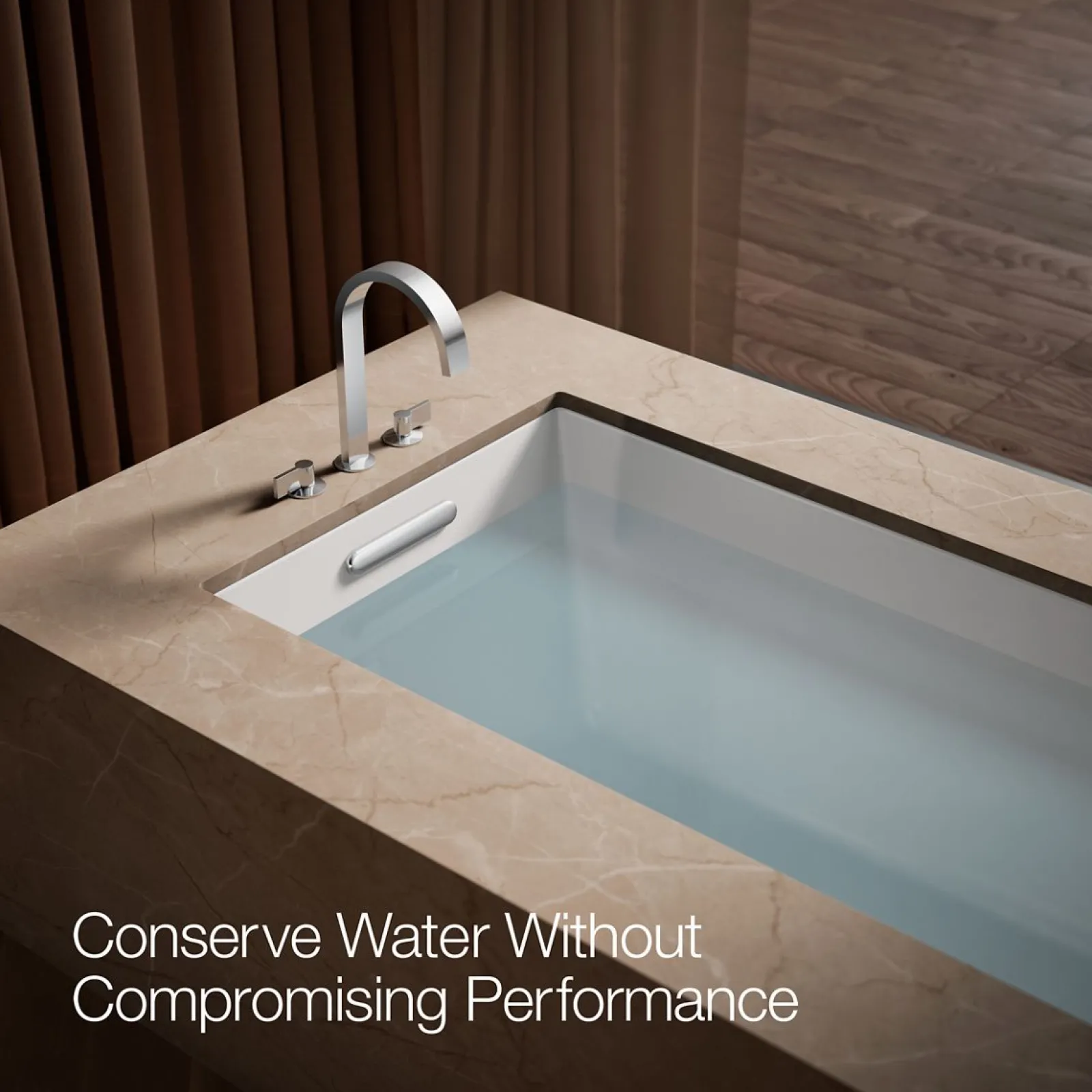 Deck-mount bath spout with Ribbon design^Kohler