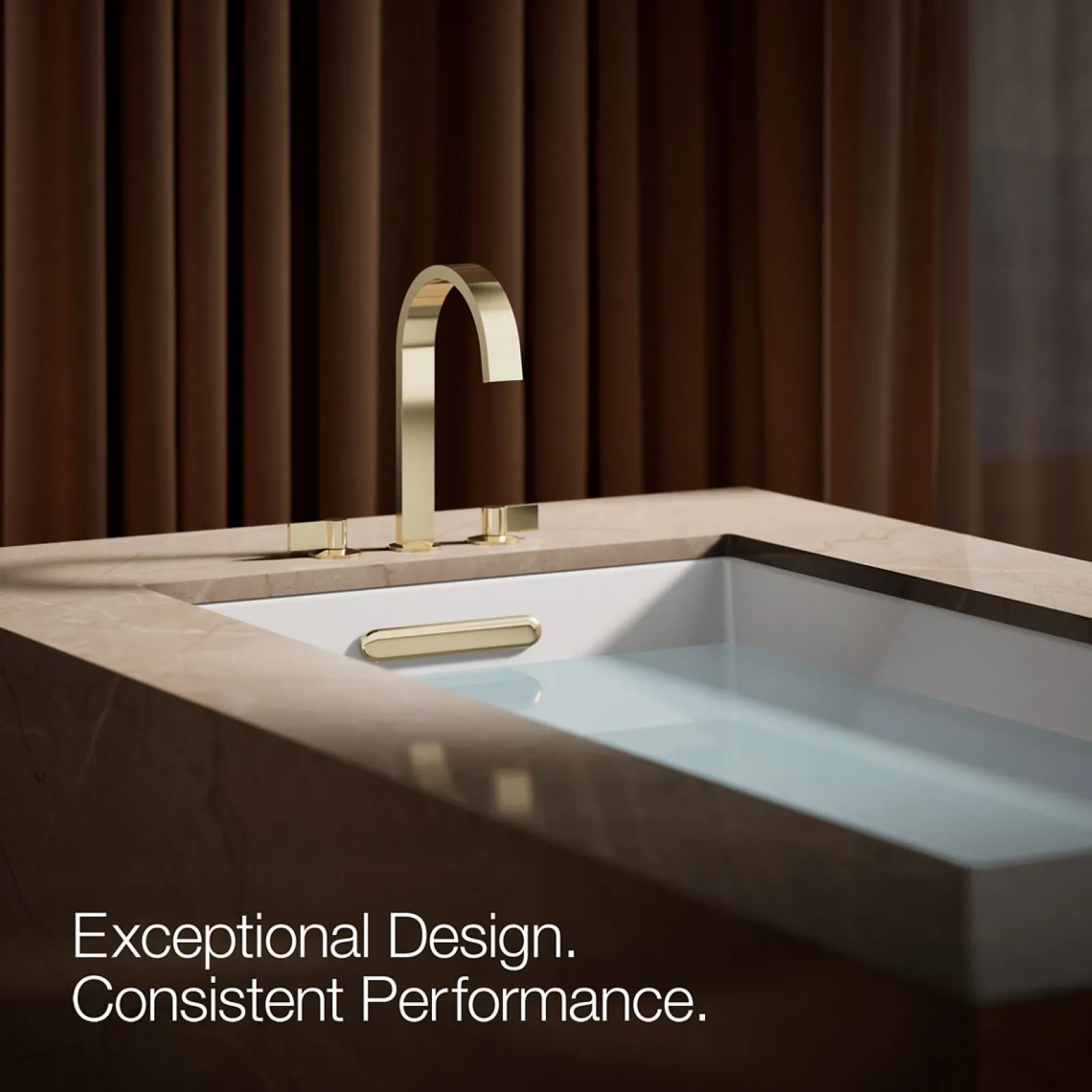 Deck-mount bath spout with Ribbon design^Kohler