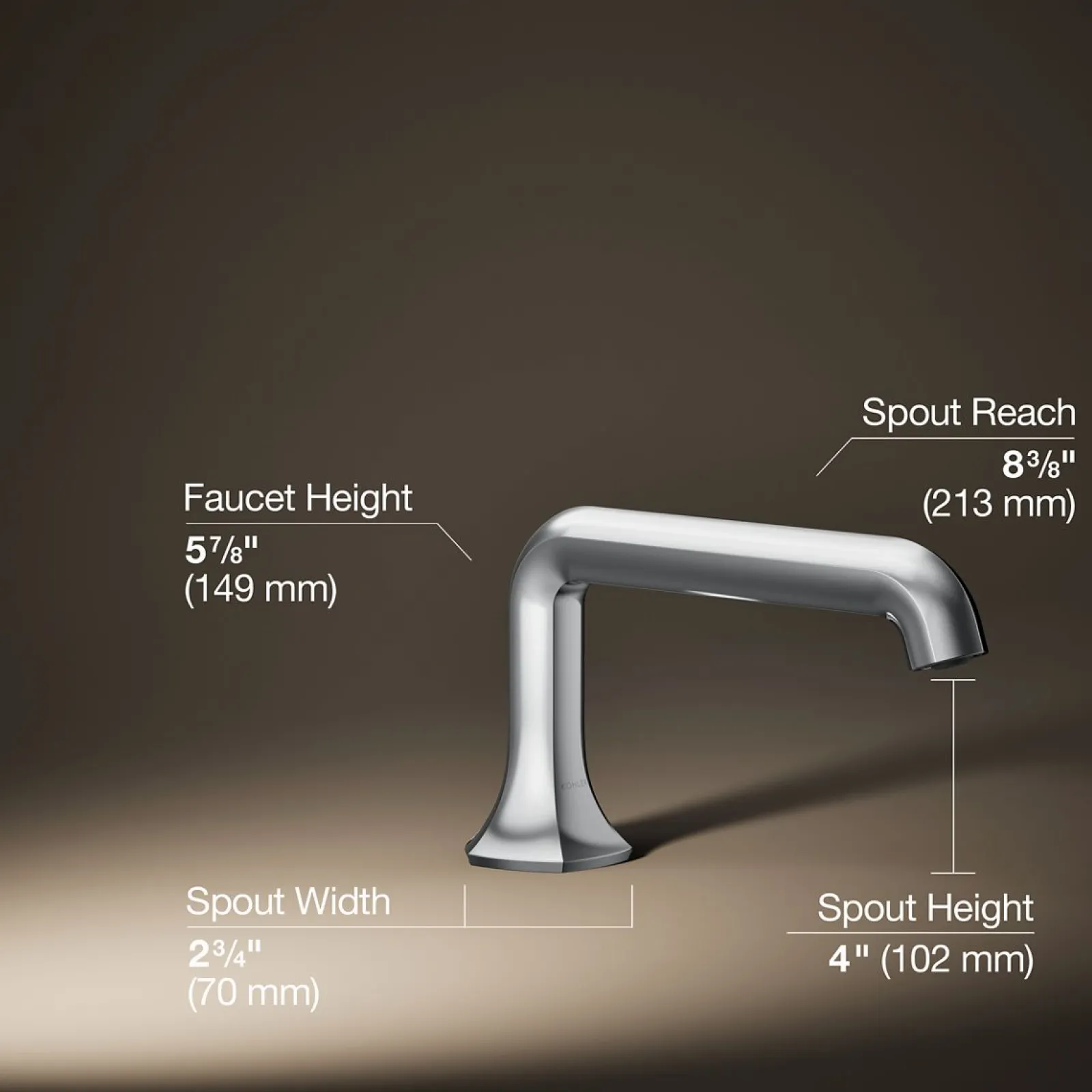 Deck-mount bath spout with Straight design^Kohler New