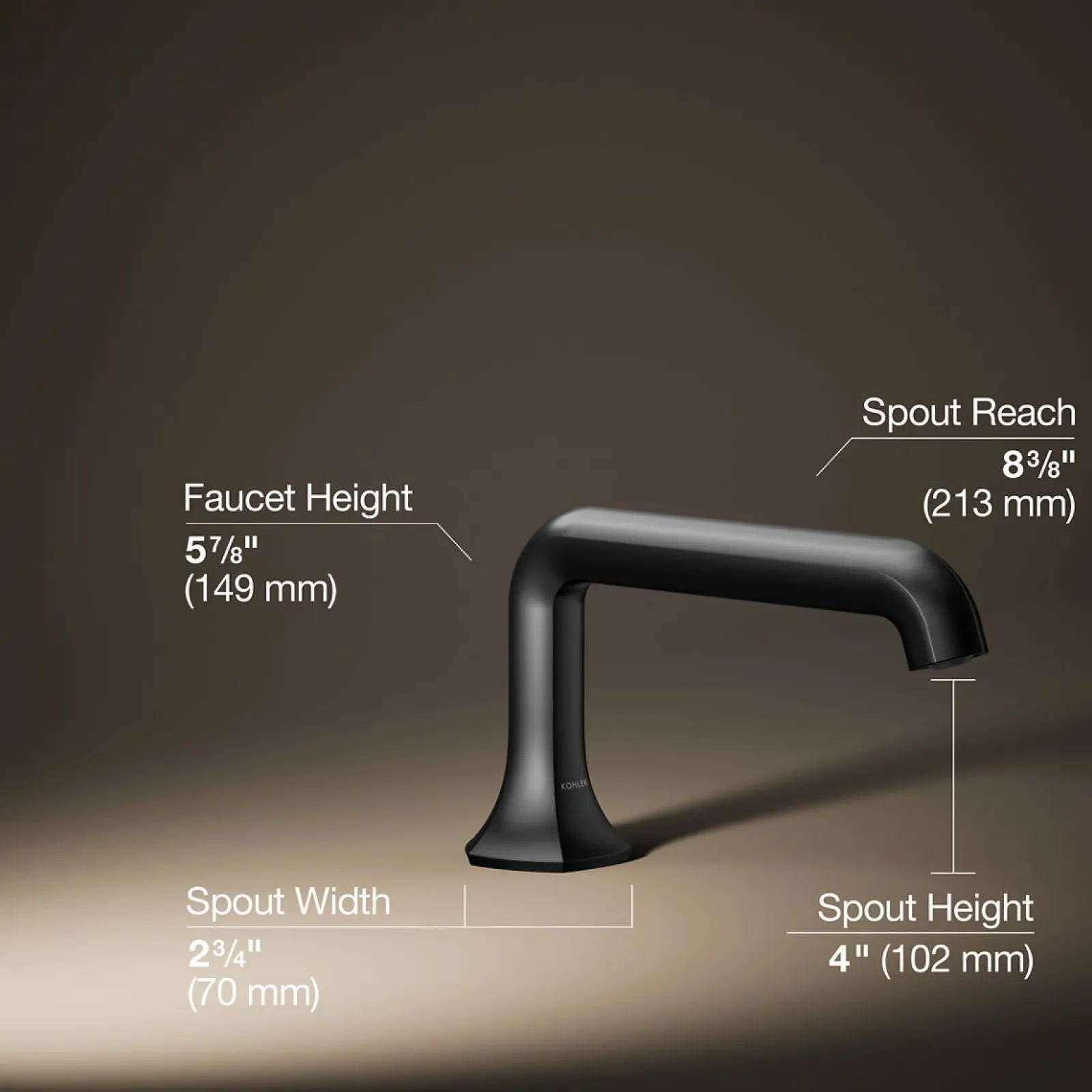 Deck-mount bath spout with Straight design^Kohler New