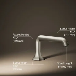 Deck-mount bath spout with Straight design^Kohler New