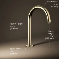 Deck-mount bath spout with Tube design^Kohler