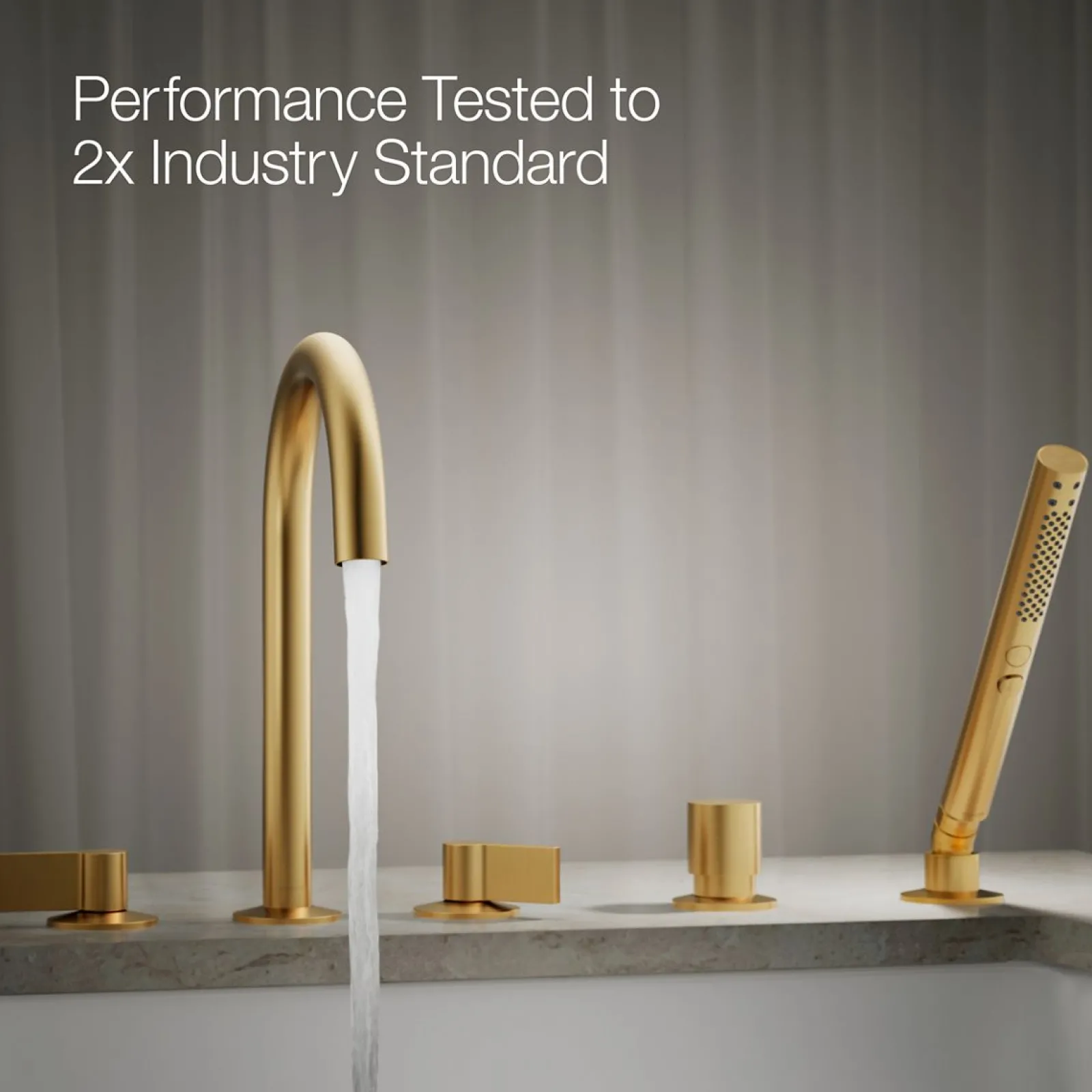 Deck-mount handshower holder and two-way diverter valve^Kohler New