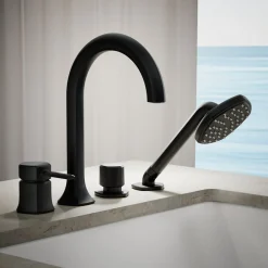 Deck-mount handshower holder and two-way diverter valve^Kohler Online