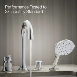 Deck-mount handshower holder and two-way diverter valve^Kohler Online