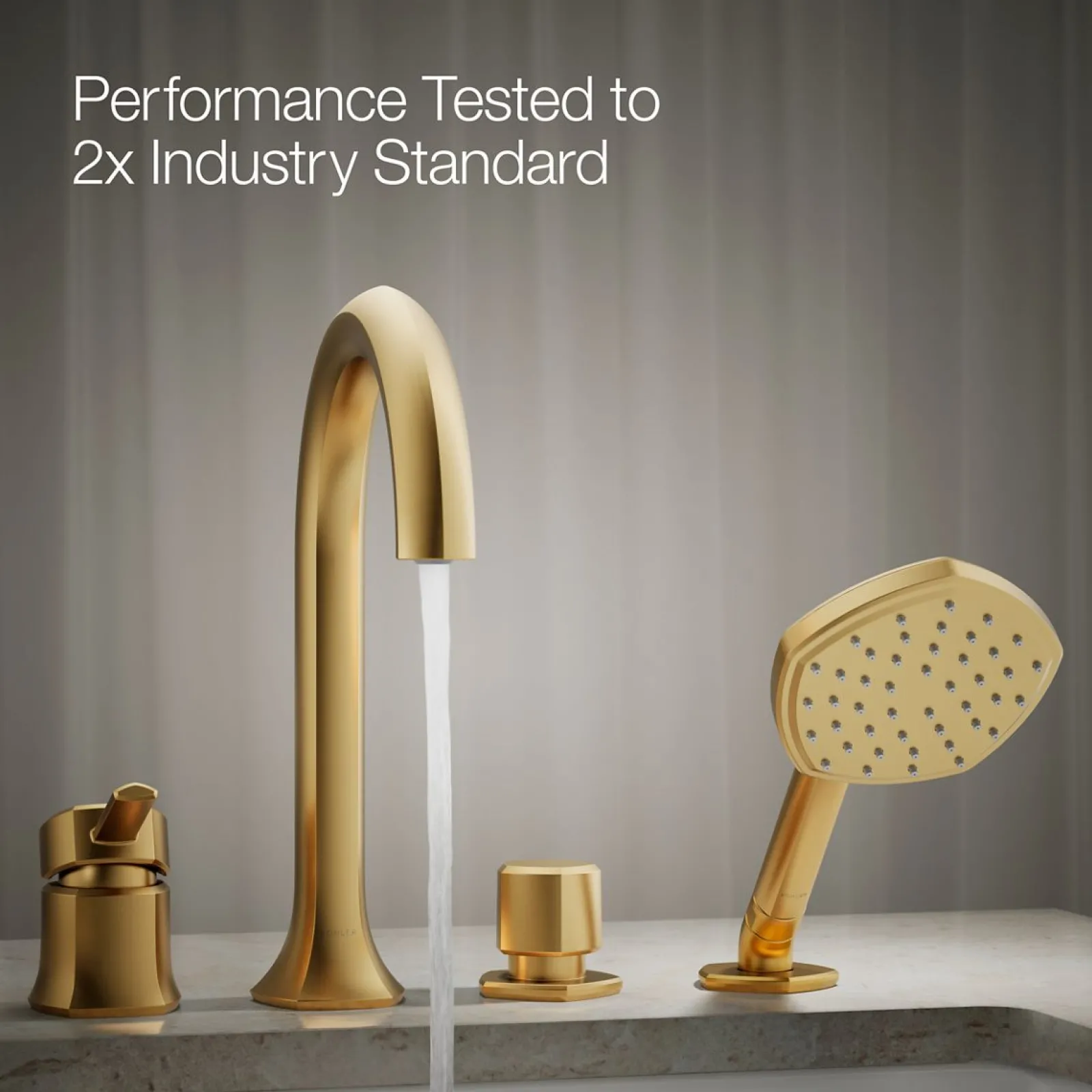 Deck-mount handshower holder and two-way diverter valve^Kohler Online