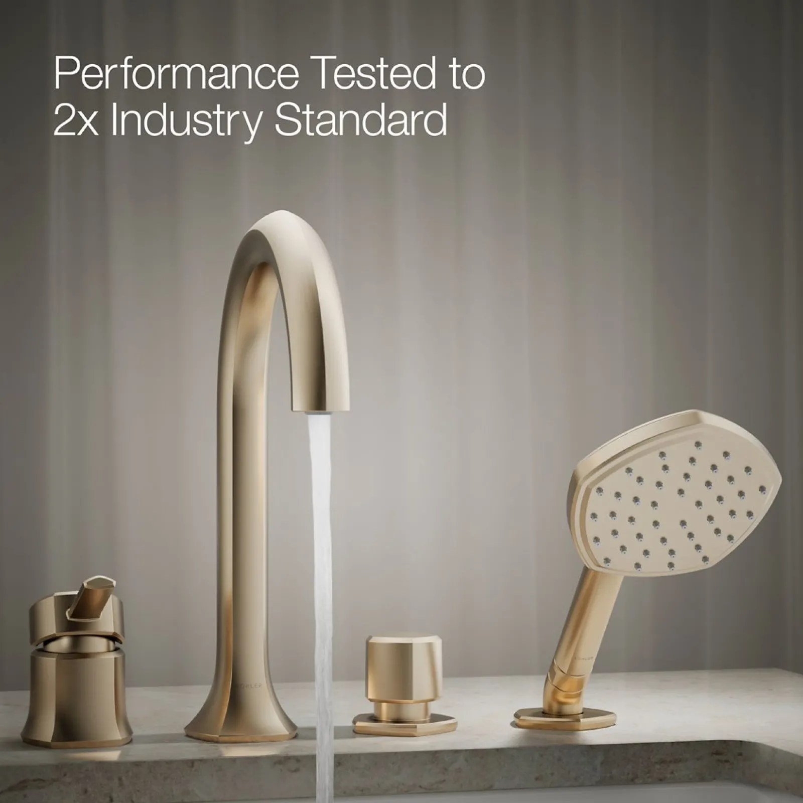 Deck-mount handshower holder and two-way diverter valve^Kohler Online
