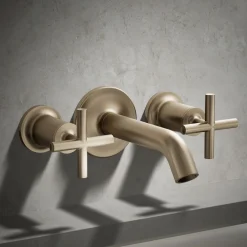 Deck- or wall-mount bath faucet handle trim with cross design^Kohler Best