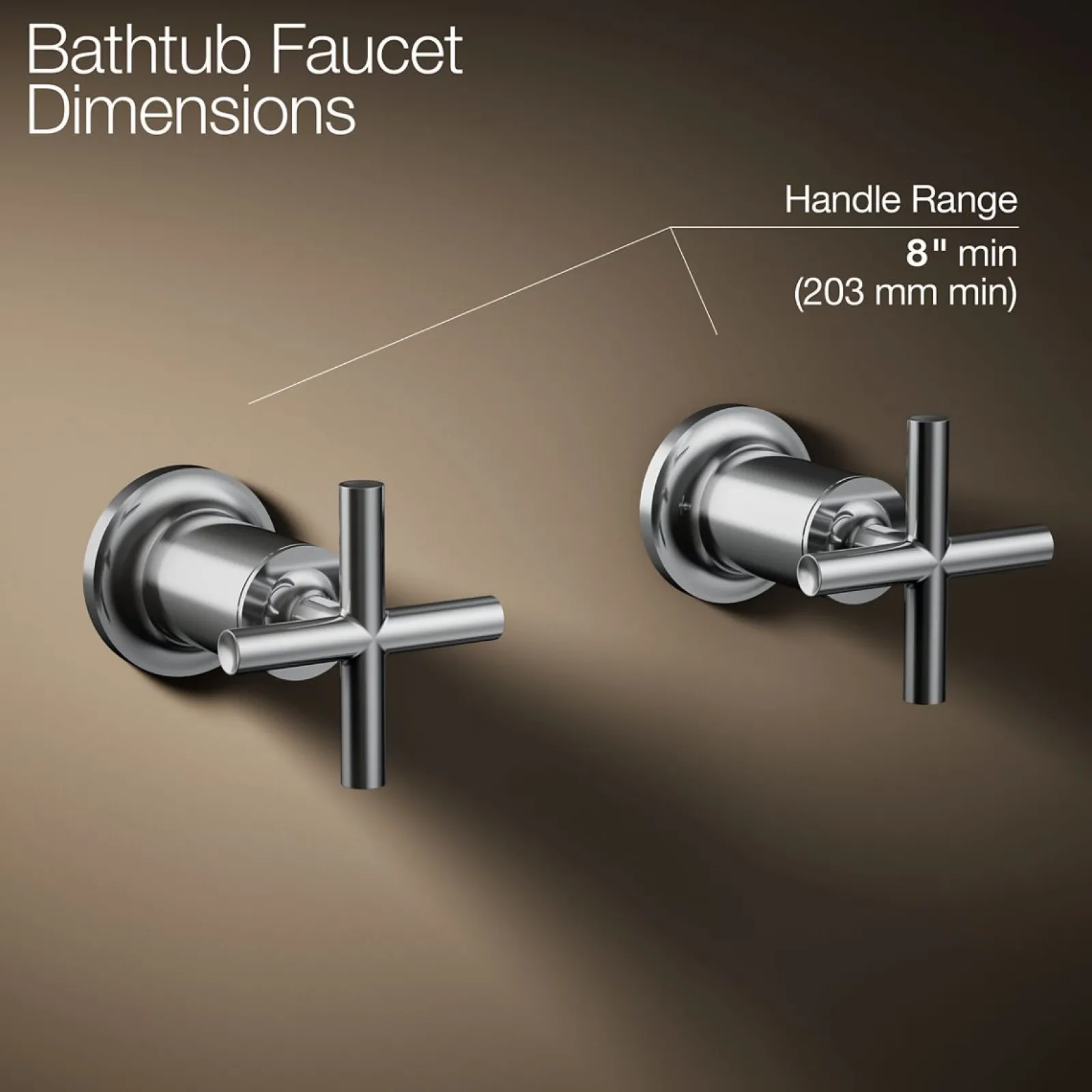 Deck- or wall-mount bath faucet handle trim with cross design^Kohler Best