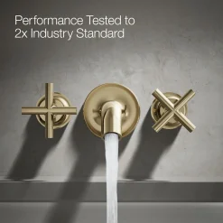 Deck- or wall-mount bath faucet handle trim with cross design^Kohler Best