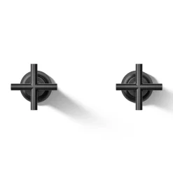 Deck- or wall-mount bath faucet handle trim with cross design^Kohler Best