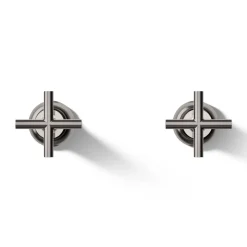 Deck- or wall-mount bath faucet handle trim with cross design^Kohler Best