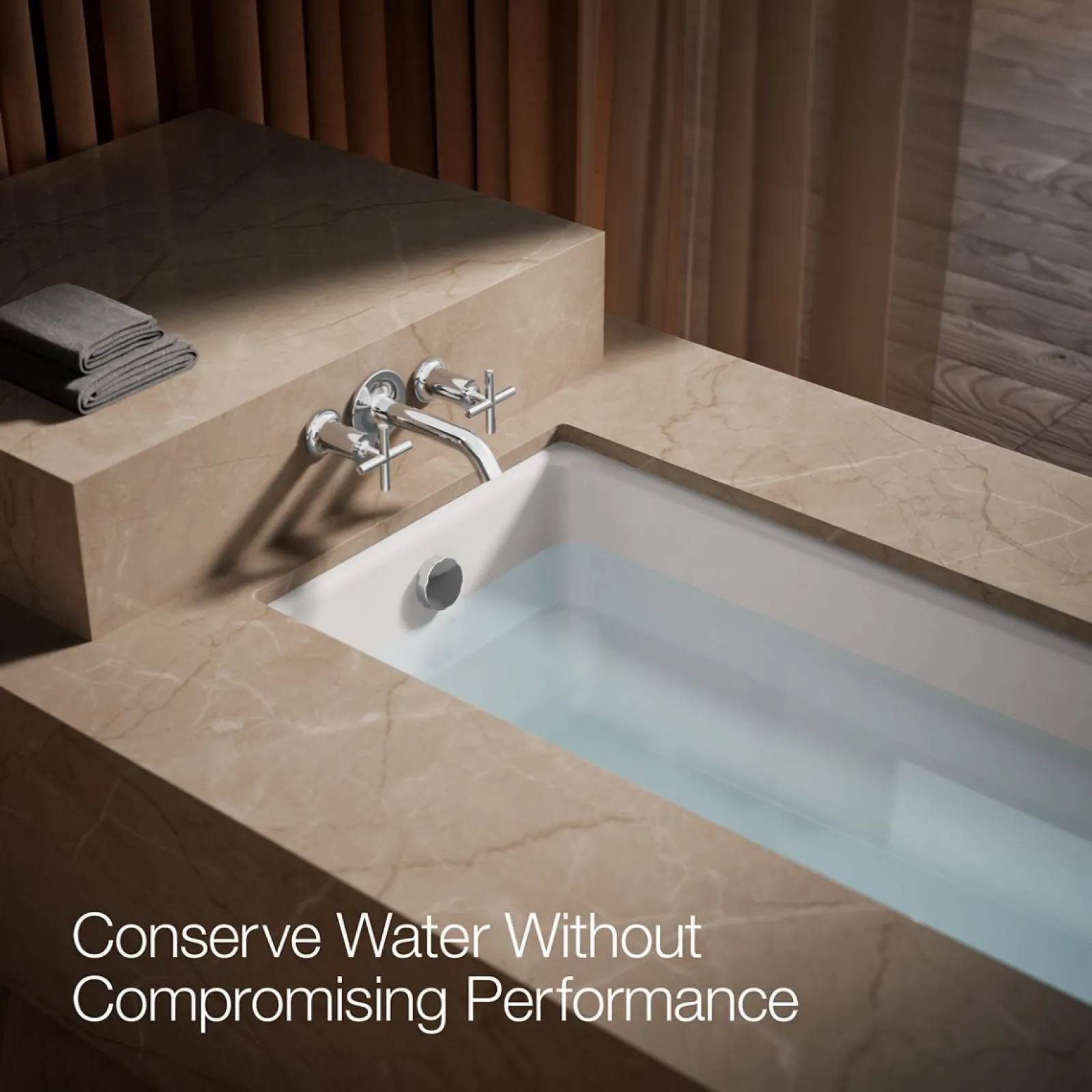 Deck- or wall-mount bath faucet handle trim with cross design^Kohler Best