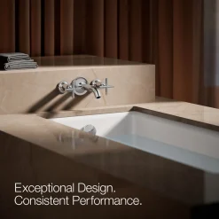 Deck- or wall-mount bath faucet handle trim with cross design^Kohler Best