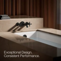 Deck- or wall-mount bath faucet handle trim with cross design^Kohler Best