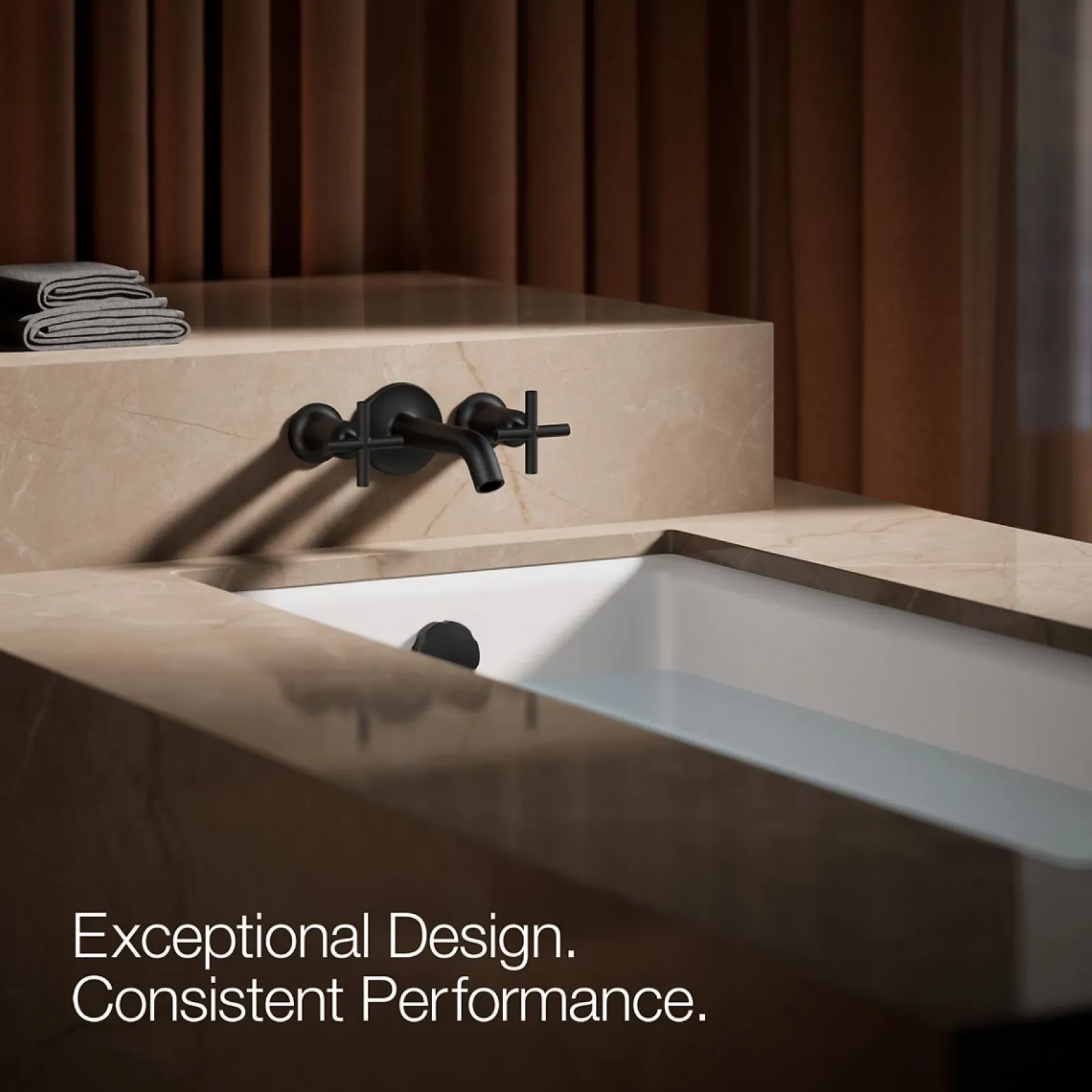 Deck- or wall-mount bath faucet handle trim with cross design^Kohler Best