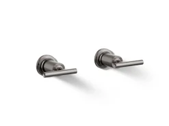 Deck- or wall-mount bath faucet handle trim with lever design^Kohler Hot