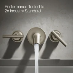 Deck- or wall-mount bath faucet handle trim with lever design^Kohler Hot