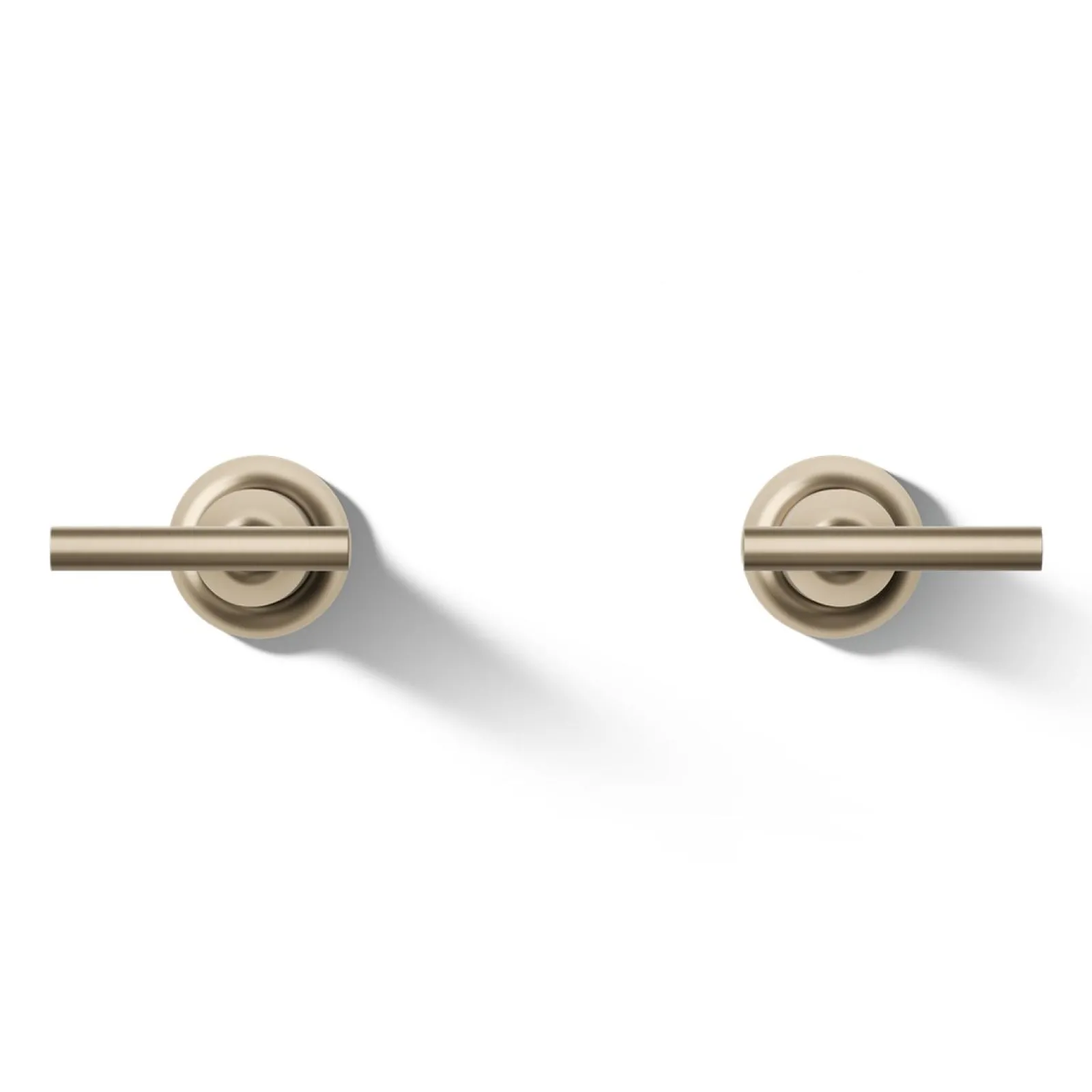 Deck- or wall-mount bath faucet handle trim with lever design^Kohler Hot