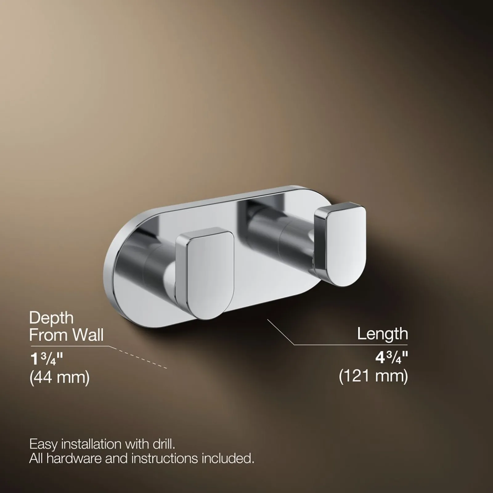 Double robe hook^Kohler Clearance