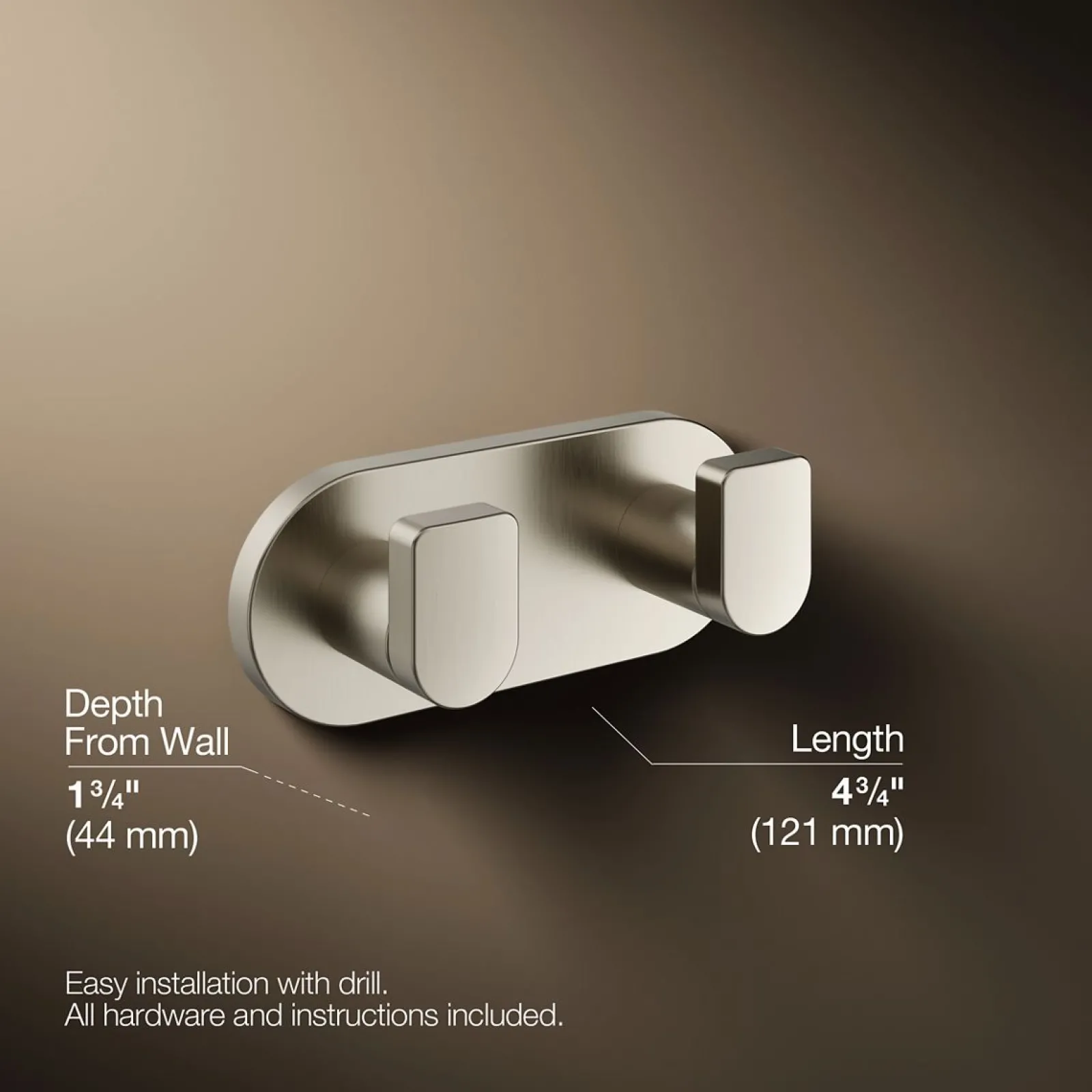 Double robe hook^Kohler Clearance