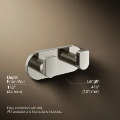 Double robe hook^Kohler Clearance