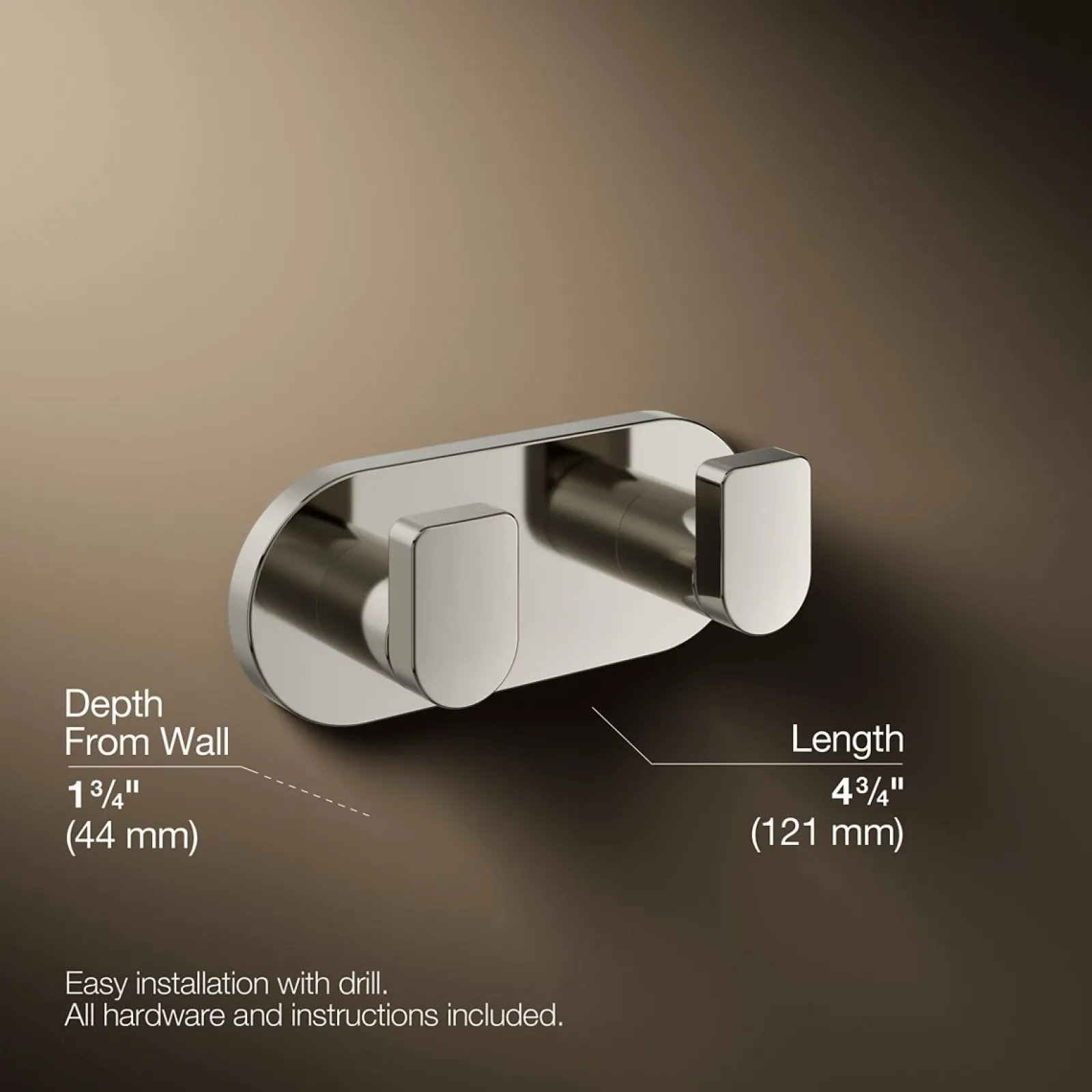 Double robe hook^Kohler Clearance