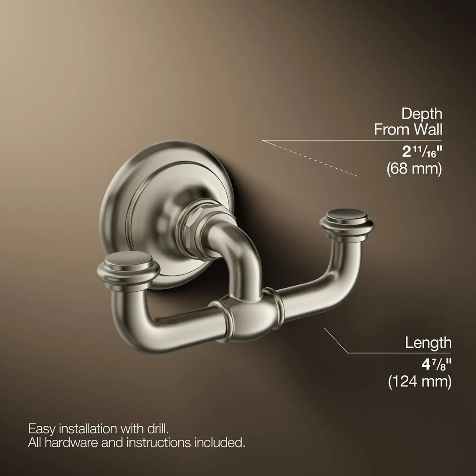 Double robe hook^Kohler Online