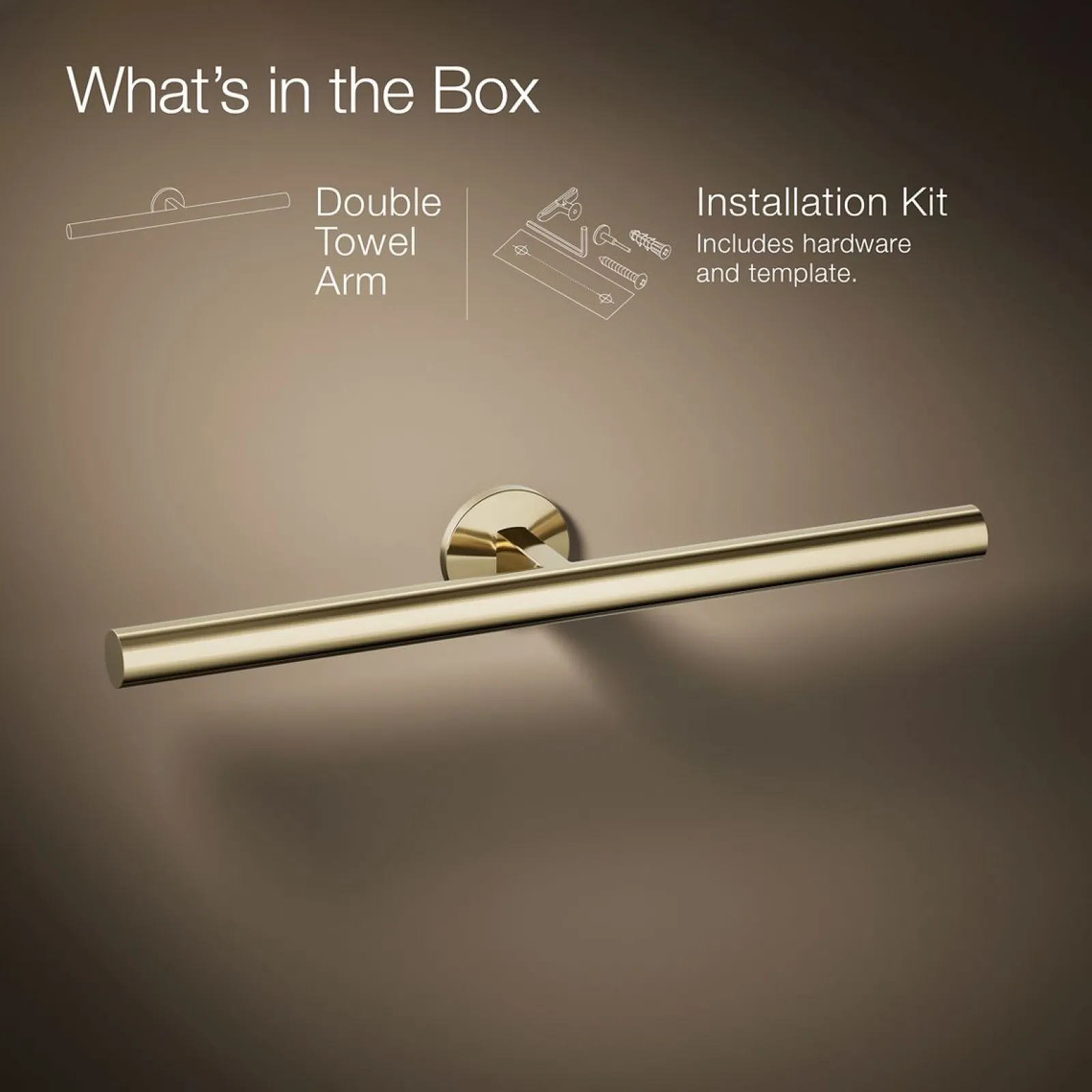 Double towel arm^Kohler Online