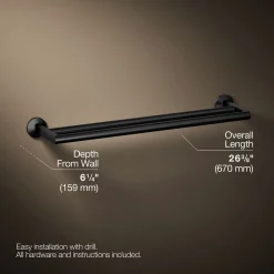 Double towel bar^Kohler