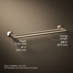 Double towel bar^Kohler
