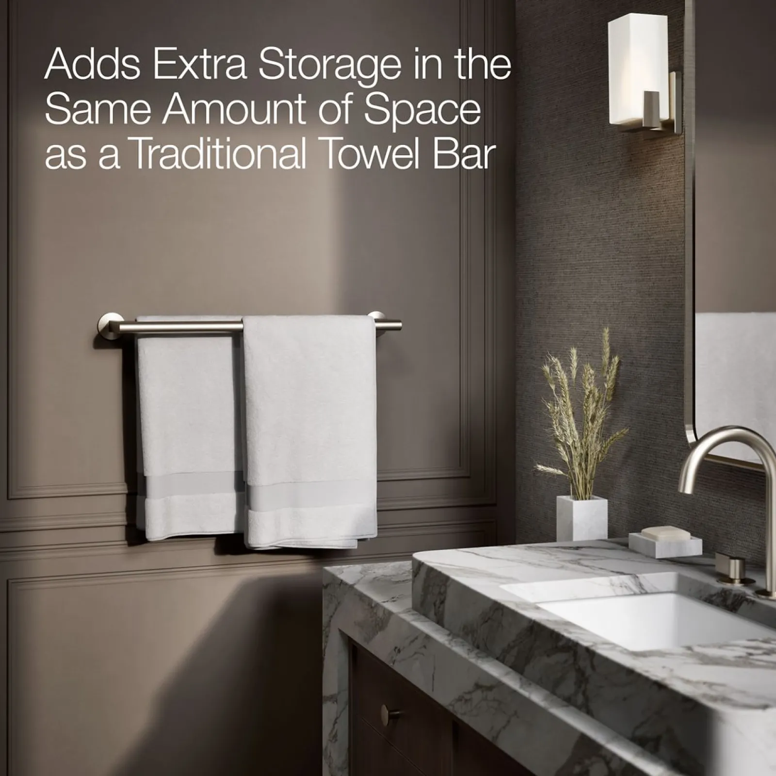 Double towel bar^Kohler