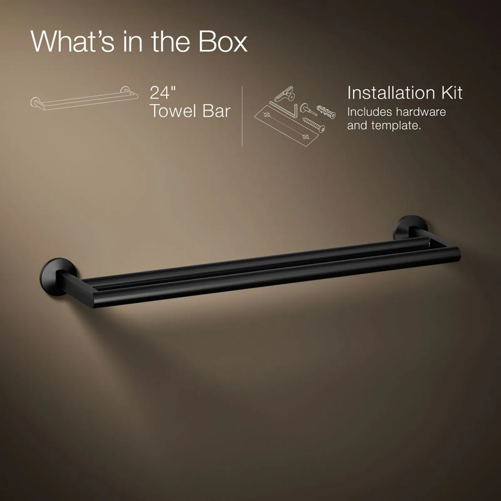 Double towel bar^Kohler